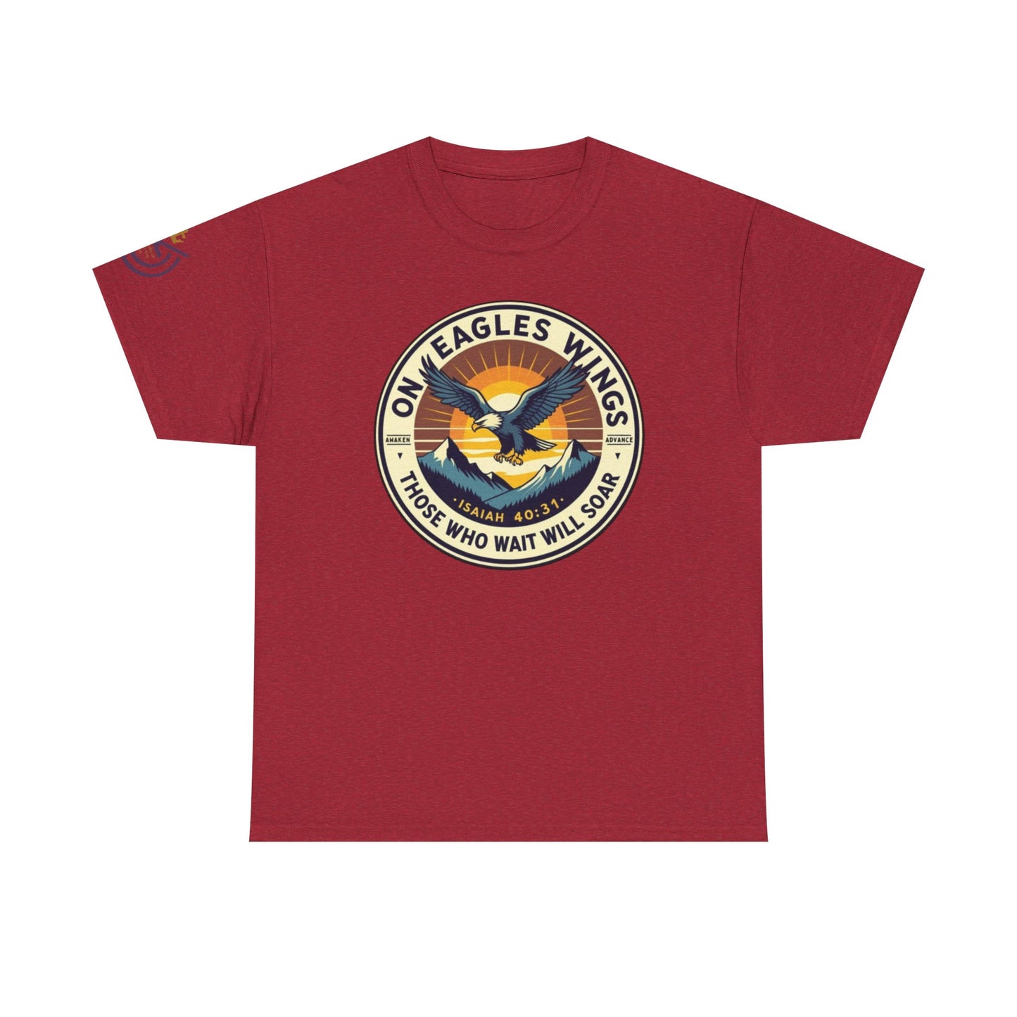 On Eagles Wings Unisex Heavy Cotton Tee