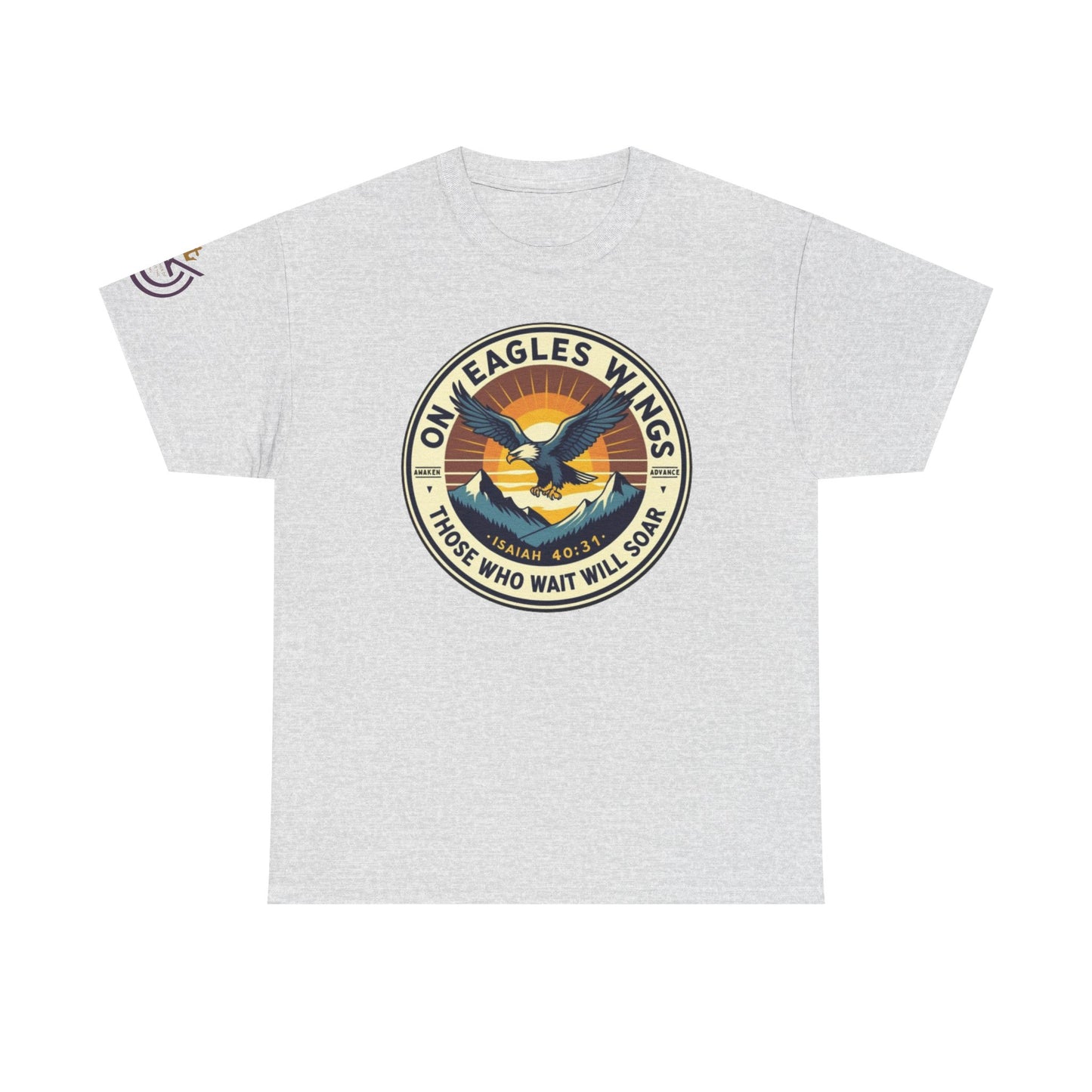 On Eagles Wings Unisex Heavy Cotton Tee