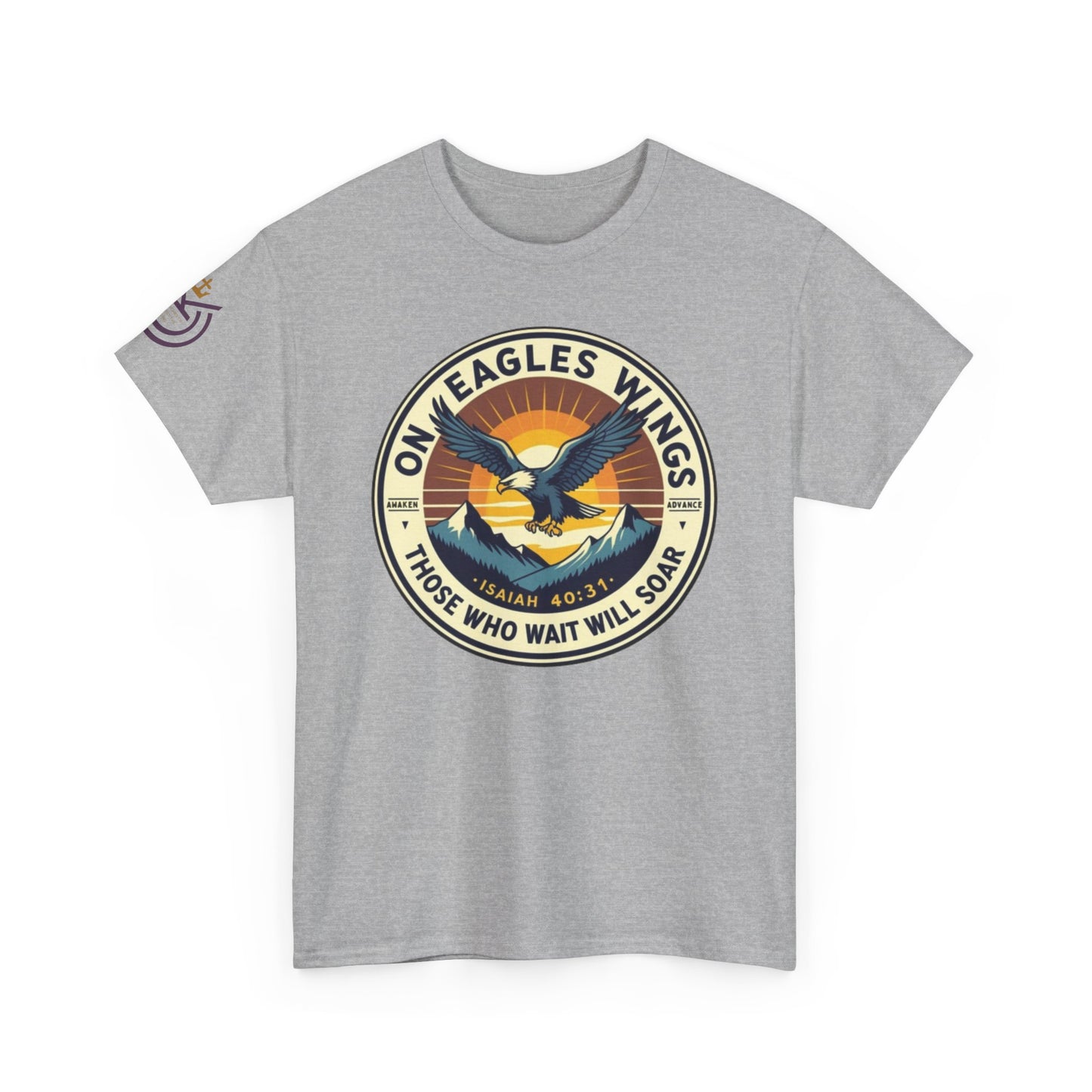 On Eagles Wings Unisex Heavy Cotton Tee