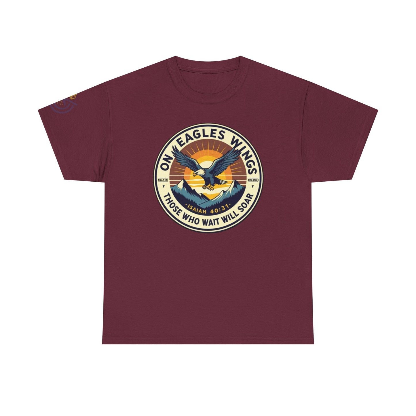 On Eagles Wings Unisex Heavy Cotton Tee