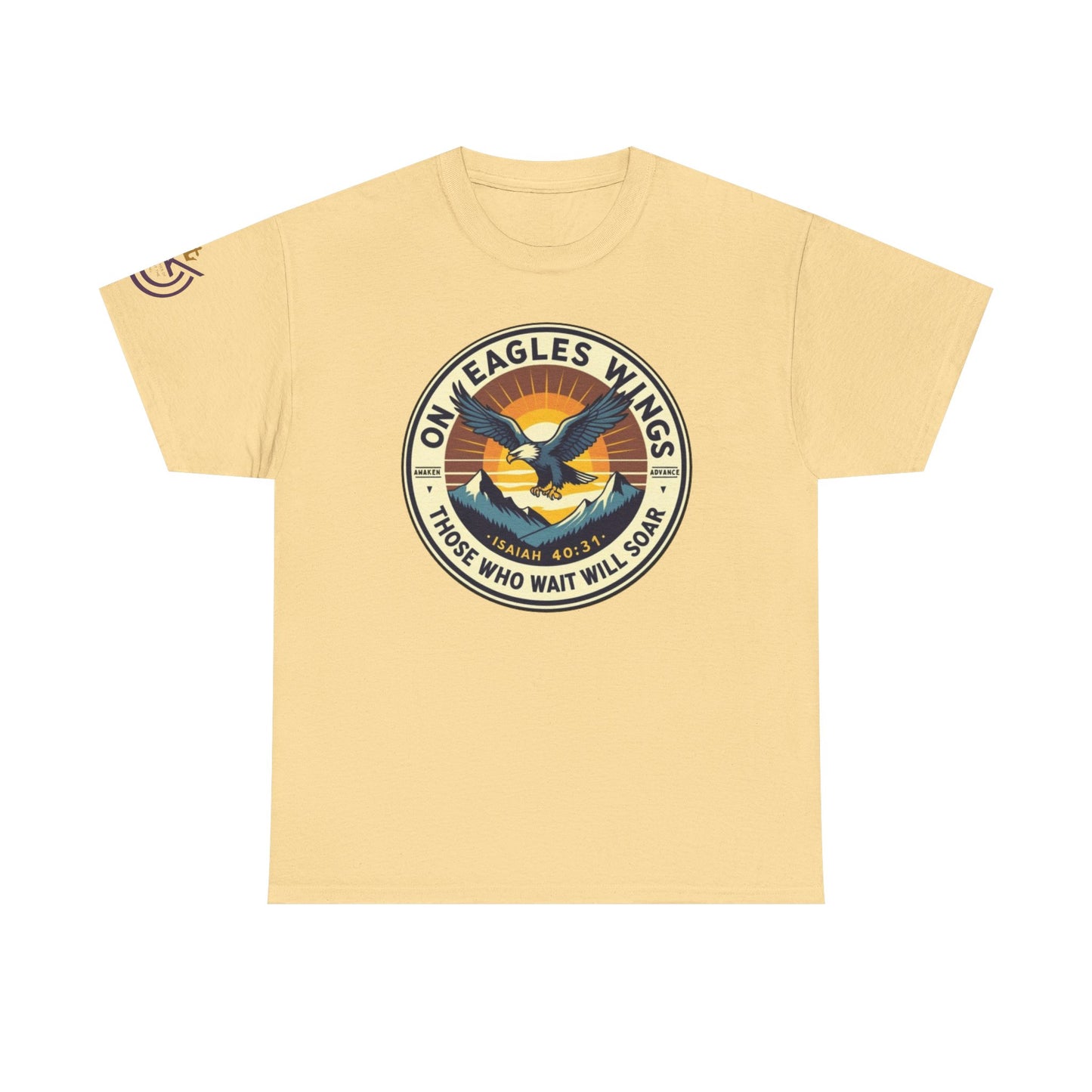 On Eagles Wings Unisex Heavy Cotton Tee