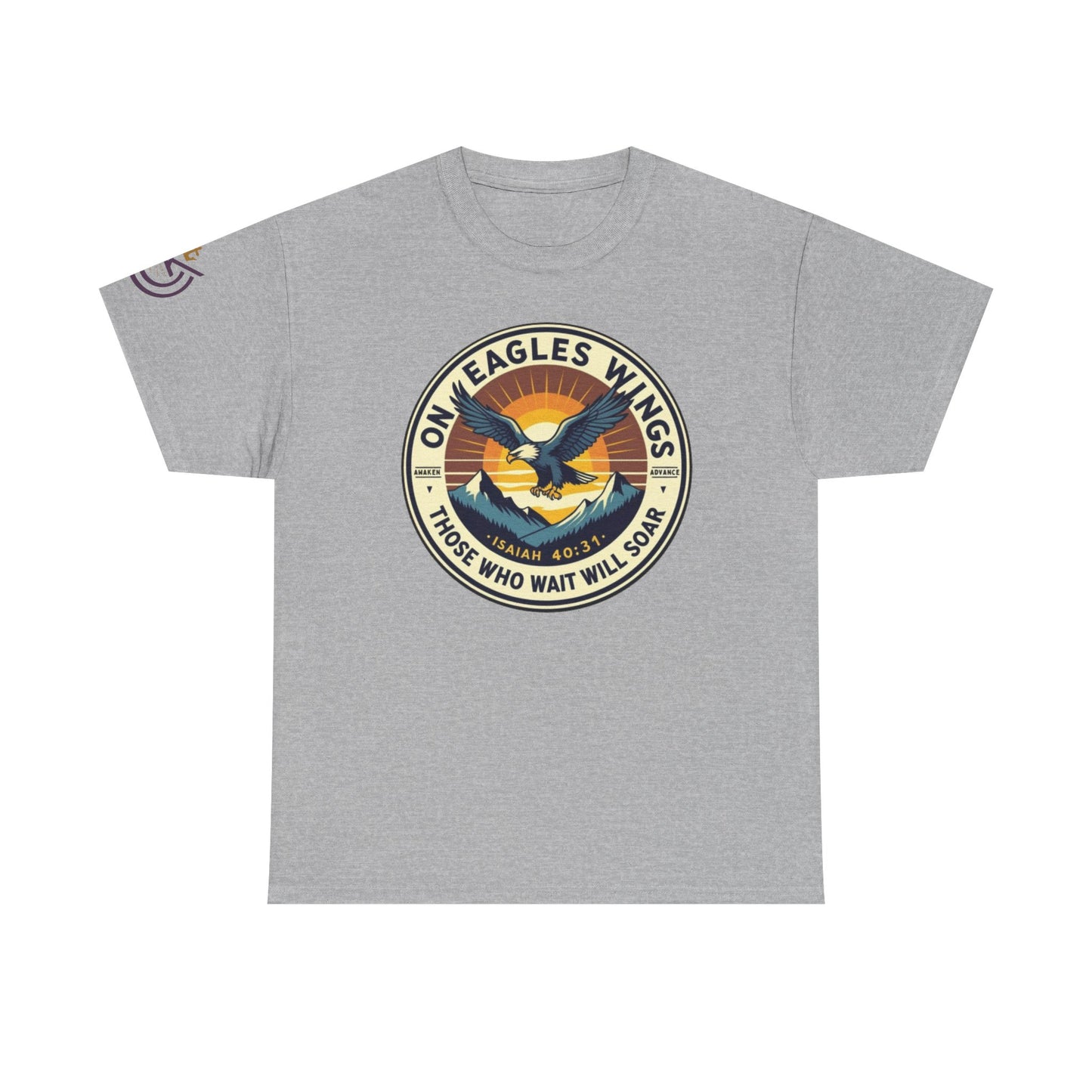 On Eagles Wings Unisex Heavy Cotton Tee