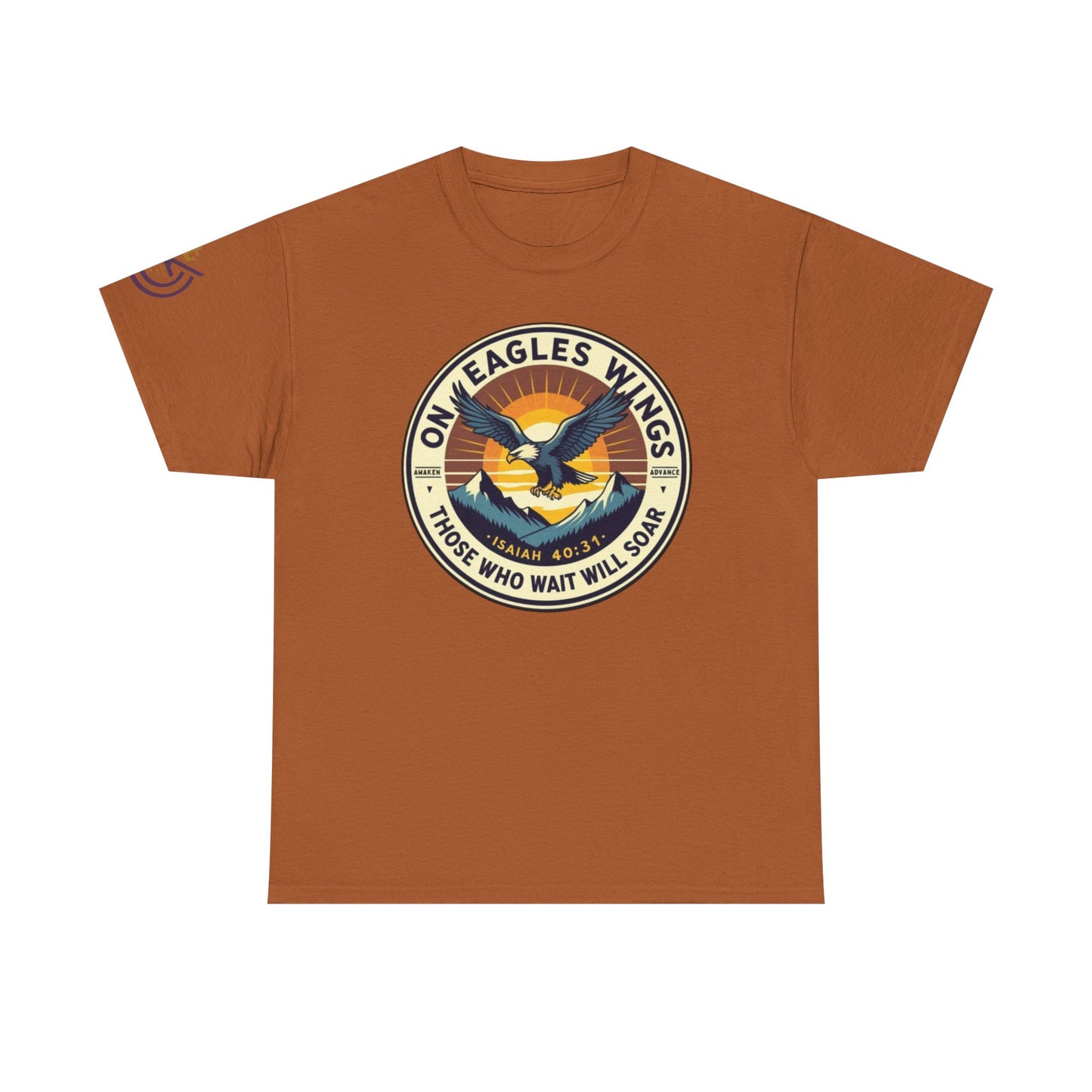 On Eagles Wings Unisex Heavy Cotton Tee