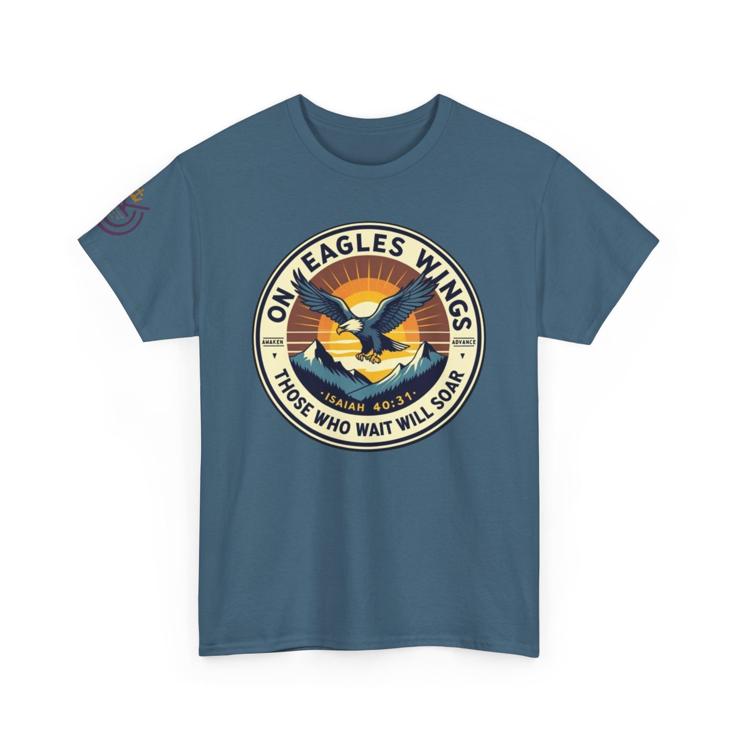 On Eagles Wings Unisex Heavy Cotton Tee