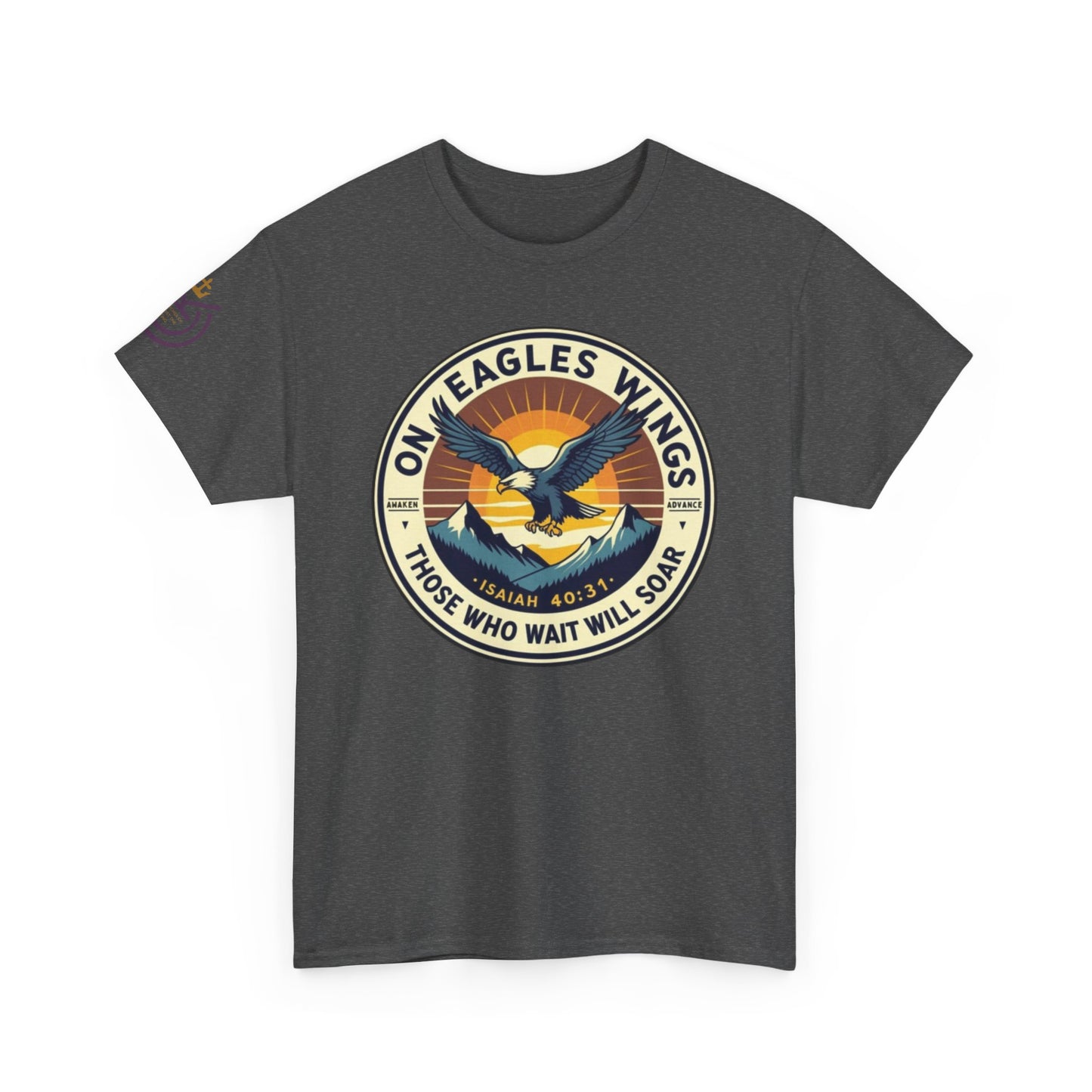 On Eagles Wings Unisex Heavy Cotton Tee