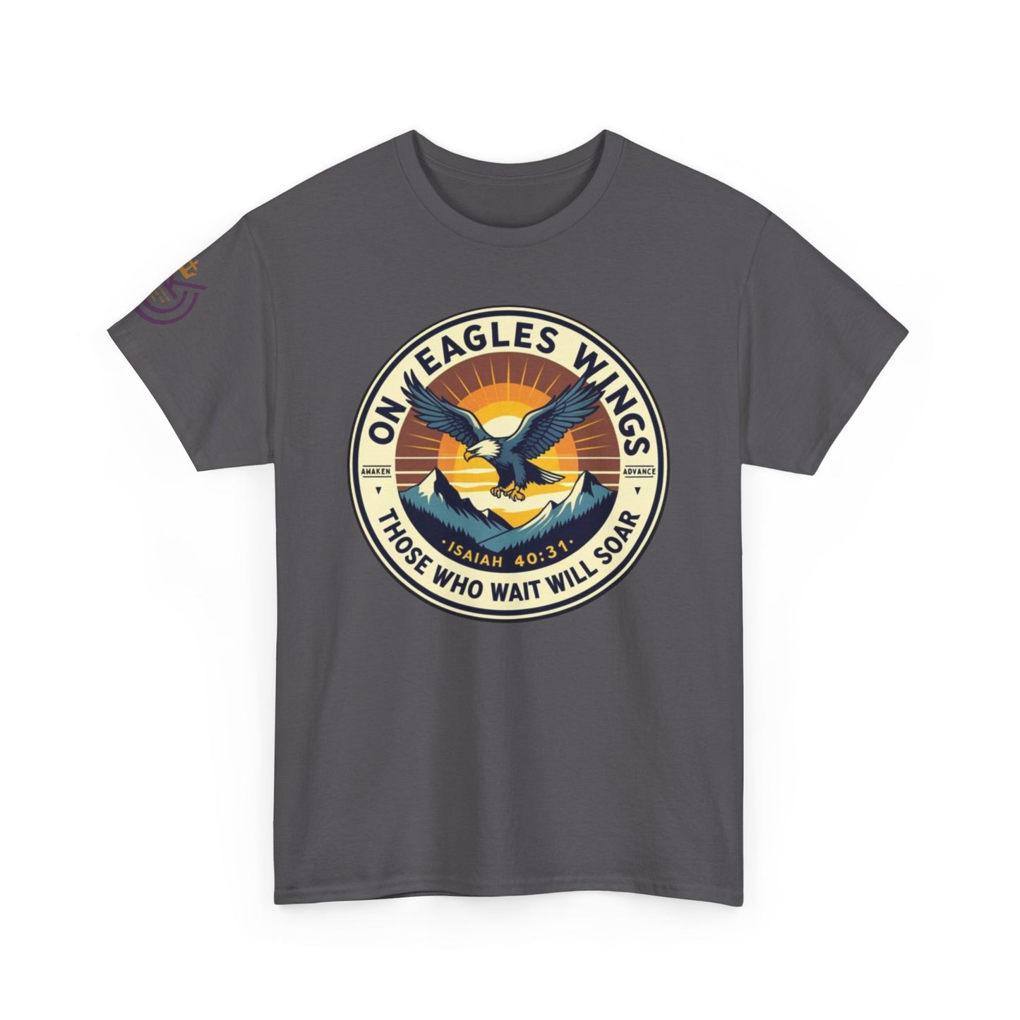On Eagles Wings Unisex Heavy Cotton Tee