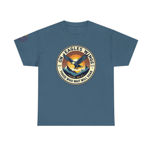 On Eagles Wings Unisex Heavy Cotton Tee