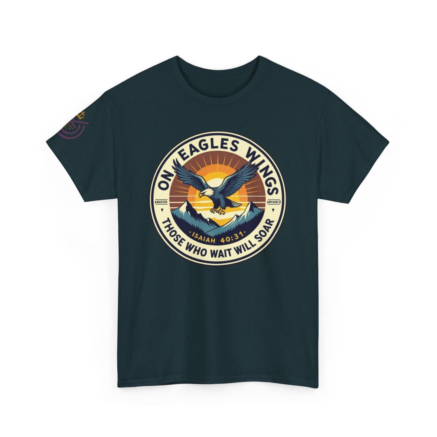 On Eagles Wings Unisex Heavy Cotton Tee