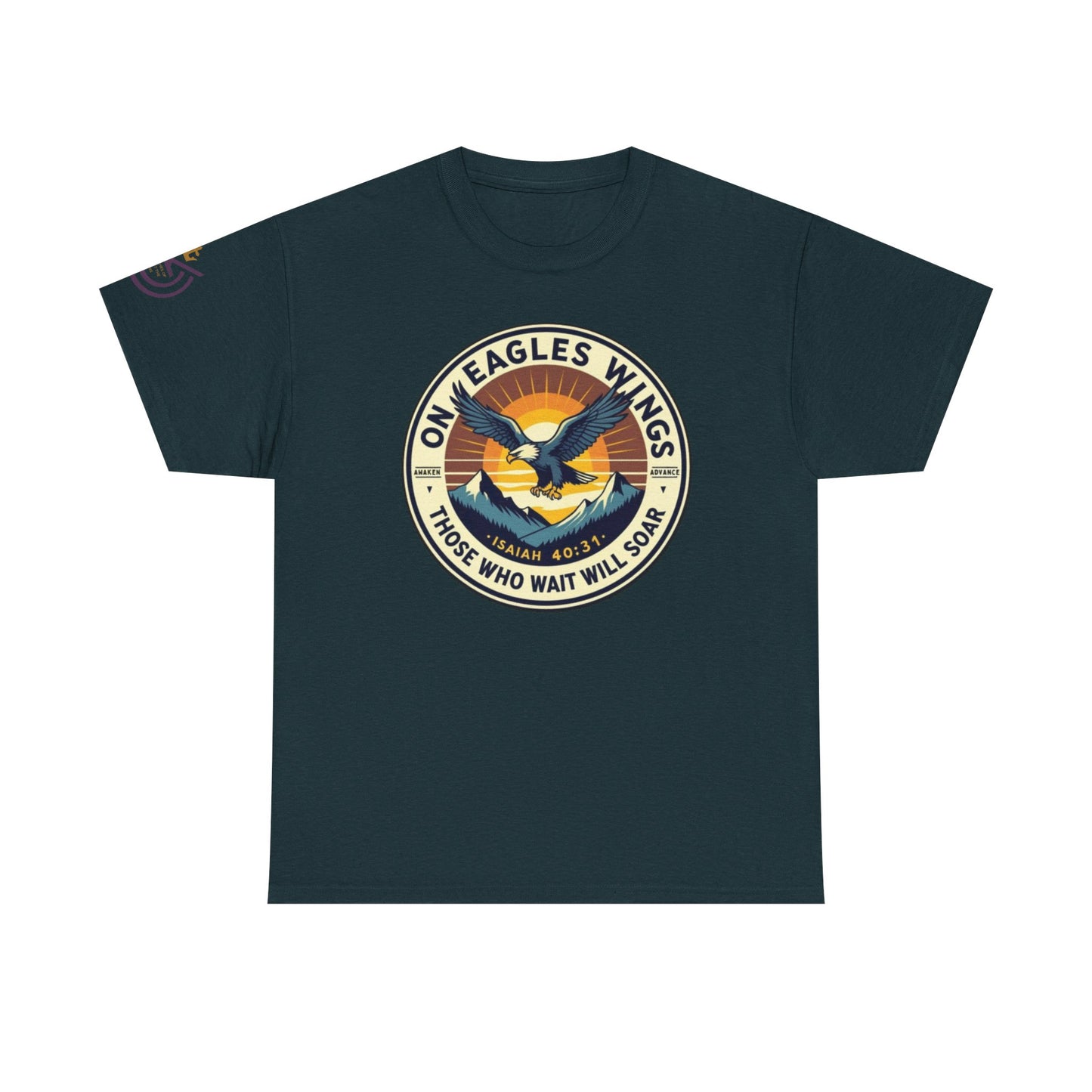On Eagles Wings Unisex Heavy Cotton Tee