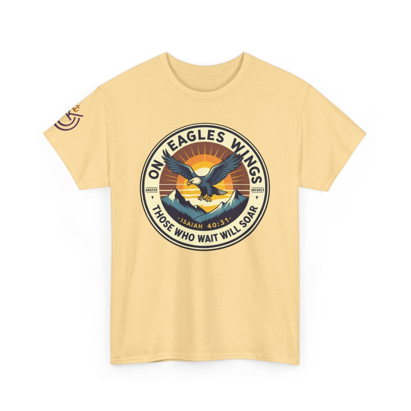 On Eagles Wings Unisex Heavy Cotton Tee