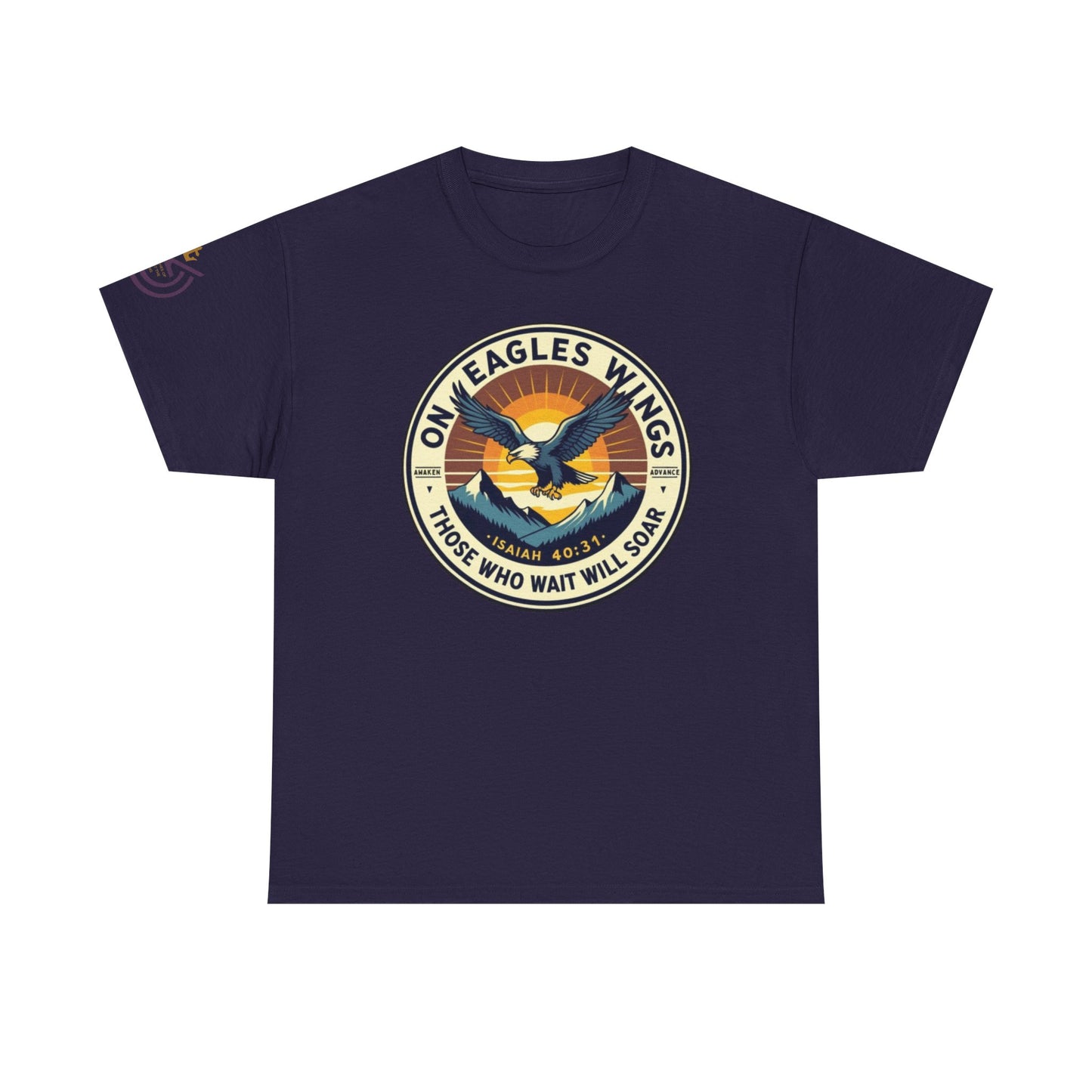 On Eagles Wings Unisex Heavy Cotton Tee