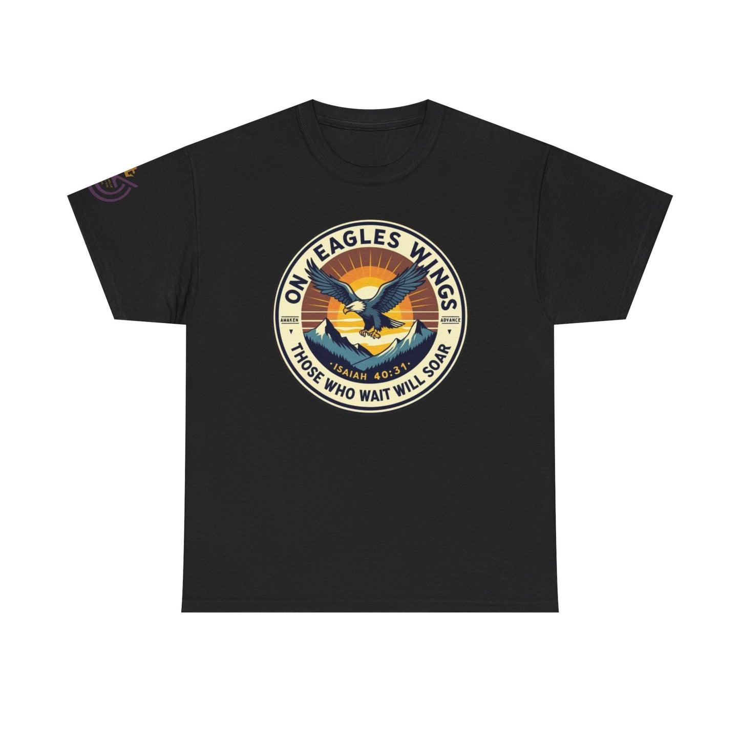 On Eagles Wings Unisex Heavy Cotton Tee