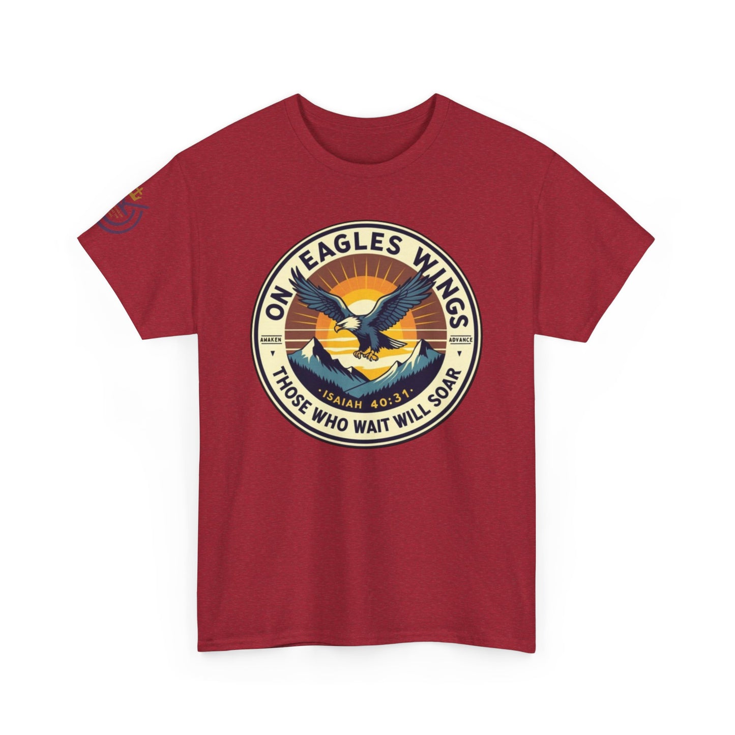 On Eagles Wings Unisex Heavy Cotton Tee