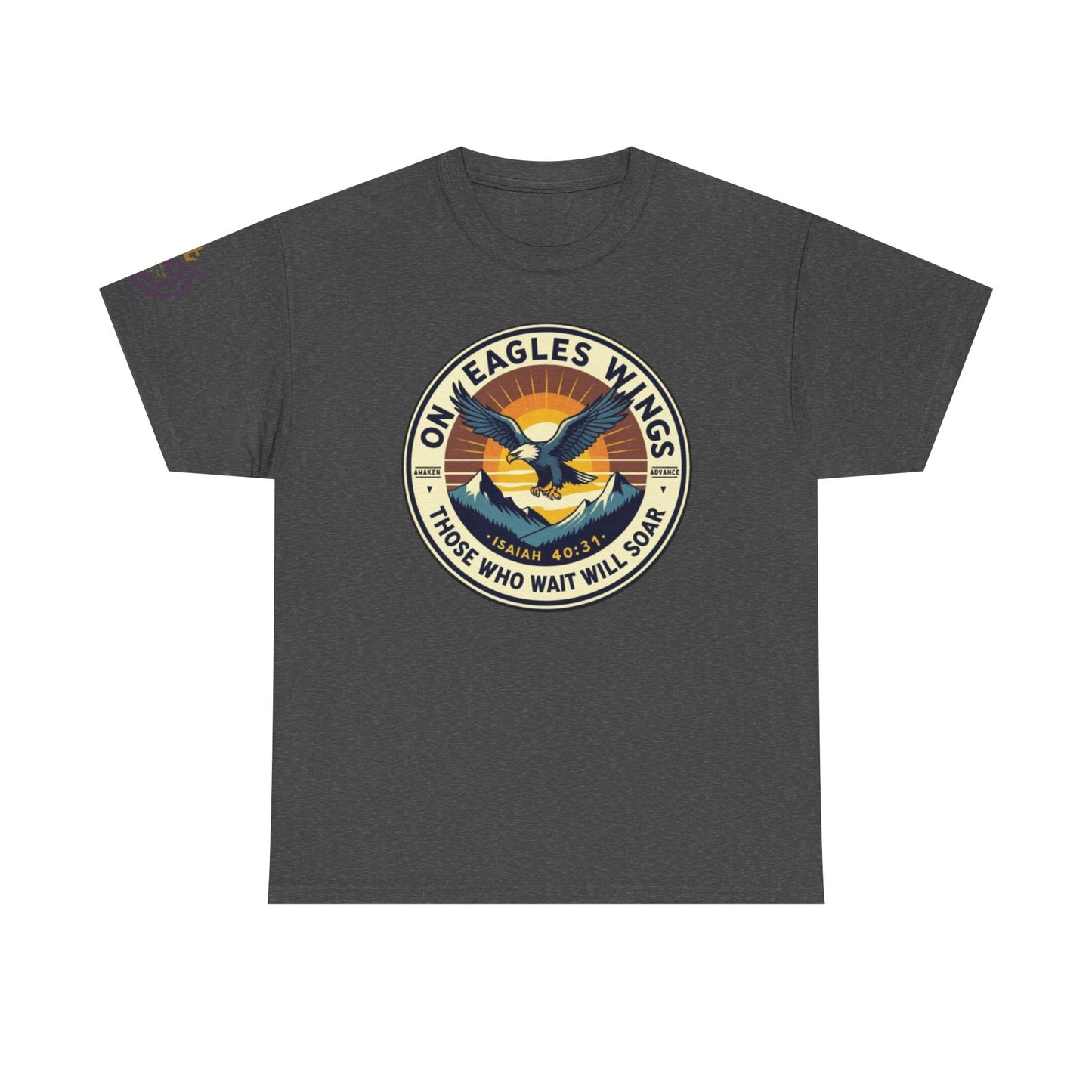 On Eagles Wings Unisex Heavy Cotton Tee